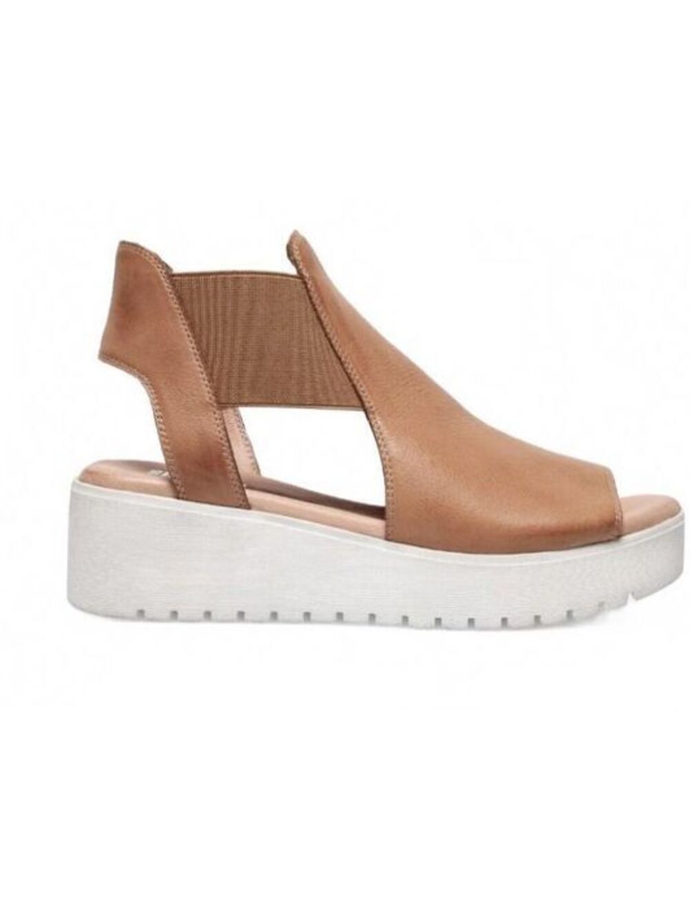 SILENT D OZIE Sandal Shoes Leather Women's 38  Brown White Anthropologie